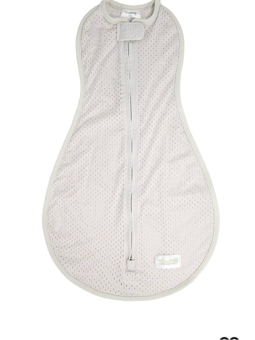 Woombie Cool Gray Vented Cotton Baby Swaddle Sleep Sack 14-19 lbs